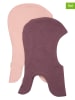 Minymo 2er-Set: Sturmhauben in Lila/ Rosa