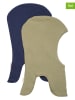 Minymo 2er-Set: Sturmhauben in Dunkelblau/ Khaki