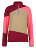 CMP Fleecepullover in Rot/ Pink/ Beige