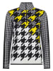 CMP Fleecepullover in Schwarz/ Weiß/ Gelb