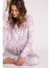 PJ Salvage Pyjama-Oberteil in Weiß/ Lila