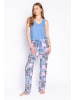 PJ Salvage Pyjamabroek blauw/lichtroze/zwart