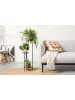 Lifa Living Pflanzenständer ''Julie'' in Schwarz/ Braun - (B)30 x (H)84 x (T)26 cm