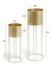 Lifa Living 2er-Set : Pflanzenständer ''Mila'' in Gold