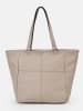 FREDs BRUDER Leren shopper beige/grijs - (B)30 x (H)43 x (D)16 cm