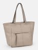 FREDs BRUDER Leren shopper beige/grijs - (B)30 x (H)43 x (D)16 cm