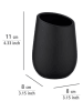 Wenko 2-delige set: tandenborstelbekers ''Badi'' zwart - (H)11 x Ø 8 cm
