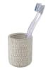 Wenko 2er-Set: Zahnputzbecher ''Pergole'' in Beige - (H)9,5 x Ø 7,5 cm