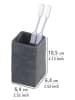 Wenko Zahnputzbecher ''Slate'' in Anthrazit - (B)6,4 x (H)10,5 x (T)6,4 cm