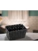 Wenko 2-delige set: opbergboxen ''Adria'' zwart - (B)19 x (H)9 x (D)14 cm