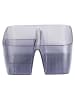 Wenko 2-delige set: opbergboxen ''San Diego'' grijs - (B)15,5 x (H)7 x (D)15,4 cm