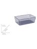 Wenko Opbergbox ''San Diego'' grijs - (B)24,4 x (H)8,5 x (D)16,3 cm