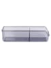 Wenko 4er-Set: Aufbewahrungsboxen ''San Diego'' in Grau - (B)27,5 x (H)7,2 x (T)9 cm