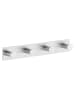 Wenko Haakstrip ''Quadro'' zilverkleurig - (L)25,5 x (B)1,57 cm