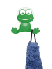 Wenko 2-częściowy zestaw "Frog" w kolorze zielonym - Ø 9 cm