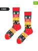 TODO SOCKS 5er-Set: Socken in Rot/ Gelb/ Dunkelgrün