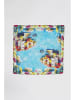 Made in Silk Zijden doek lichtblauw/meerkleurig - (L)52 x (B)52 cm