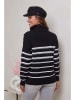 Soft Cashmere Golf w kolorze czarno-białym