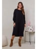 Soft Cashmere Sukienka dzianinowa w kolorze czarnym