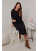 Soft Cashmere Sukienka dzianinowa w kolorze czarnym