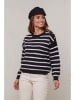 Soft Cashmere Pullover in Schwarz/ Weiß