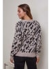 Soft Cashmere Trui grijs/zwart