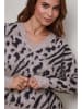 Soft Cashmere Trui grijs/zwart