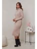 Soft Cashmere Sukienka dzianinowa w kolorze beżowym