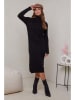 Soft Cashmere Sukienka dzianinowa w kolorze czarnym