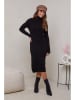 Soft Cashmere Sukienka dzianinowa w kolorze czarnym