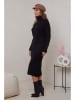 Soft Cashmere Sukienka dzianinowa w kolorze czarnym