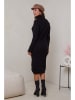 Soft Cashmere Sukienka dzianinowa w kolorze czarnym