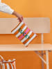 Rice Clutch oranje/wit - (B)28 x (H)20 cm