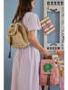Rice Clutch oranje/wit - (B)28 x (H)20 cm