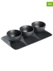 Chef Cuisine 4-delige set: schalen zwart