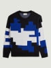 Rodier Trui wit/blauw/zwart
