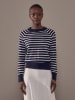 Rodier Trui donkerblauw/wit