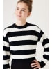 Garcia Pullover in Schwarz/ Weiß