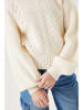 Garcia Sweter w kolorze kremowym