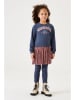Garcia Jurk donkerblauw/lichtbruin