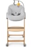 Kinderkraft Hochstuhl "Enock" mit Babywippe "Calmee" in Hellbraun/ Grau - ab 6 Monaten