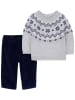 carter's 2-delige outfit donkerblauw/grijs