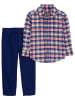 carter's 2-delige outfit donkerblauw/rood/groen