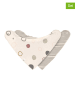 Lässig 2er-Set: Dreieckstücher "Bandana" in Creme/ Anthrazit