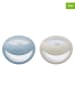 NUK 2-delige set: fopspenen "Mommyfeel" lichtblauw/grijs - 2x 2 stuks