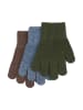 mikk-line Rękawiczki (3 pary) w kolorze jasnobrązowym, niebieskim i zielonym