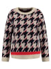 KEY LARGO Pullover "Check" in Beige/ Schwarz