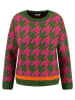 KEY LARGO Pullover "Check" in Grün/ Pink