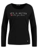 KEY LARGO Longsleeve "Life" in Schwarz