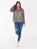 KEY LARGO Longsleeve "Hello" in Taupe/ Anthrazit